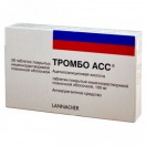 Тромбо АСС, табл. кишечнораств. п/о пленочной 100 мг №28