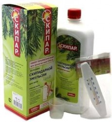 Скипар Набор терапевтический для принятия ванн НТВ-02 на основе скипидарной эмульсии + термометр и мерный стакан 1000 мл белая